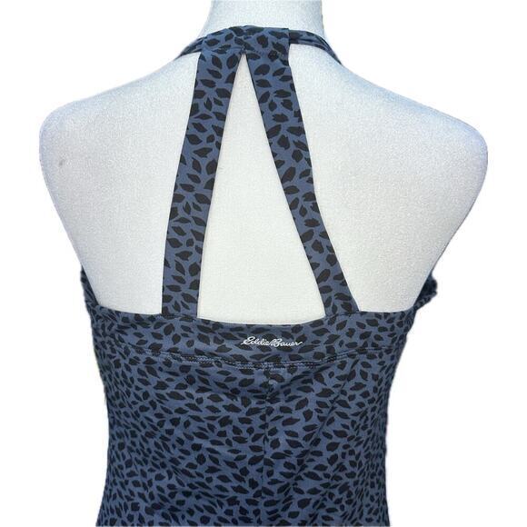 Eddie Bauer‎ Women's Blue & Black Print Sleeveless Racerback A-line Size small - Picture 4 of 10